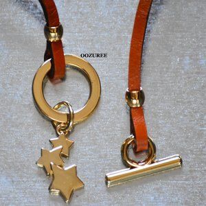 Bracelet/Choker Two In One Leather/Stainless Steel